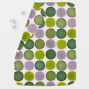 Scandinavian Circle Dots Mandala Pattern 2 Baby Blanket