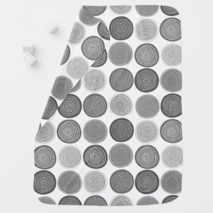 Scandinavian Circle Dots Mandala Pattern 3 Baby Blanket