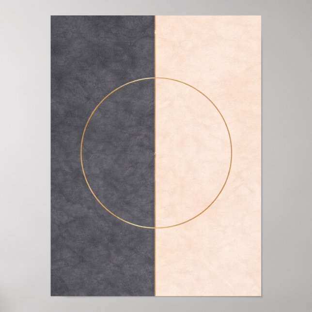 Scandinavian Circle Line Wall Art – Neutral Print (Front)