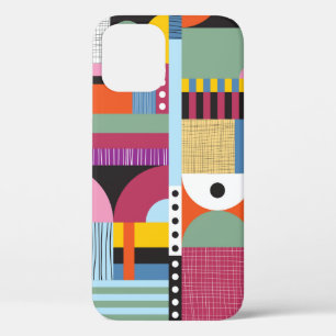 Scandinavian colorful pattern iPhone 12 case