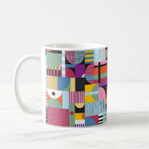 Scandinavian colorful pattern coffee mug