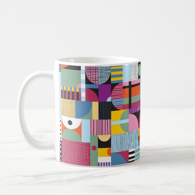 Scandinavian colorful pattern coffee mug (Left)