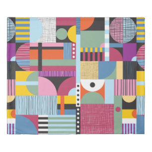 Scandinavian colorful pattern duvet cover