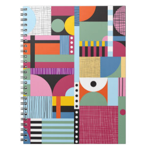 Scandinavian colorful pattern notebook