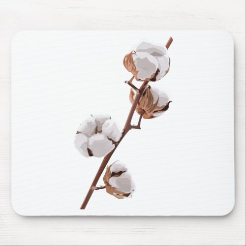 Scandinavian Cotton flower Mouse Pad