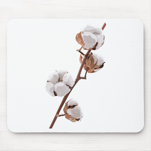 Scandinavian Cotton flower Mouse Pad (Front)