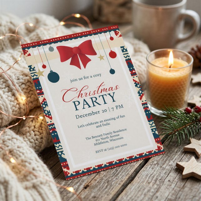Scandinavian Cozy Christmas Gathering Invitation (Creator Uploaded)
