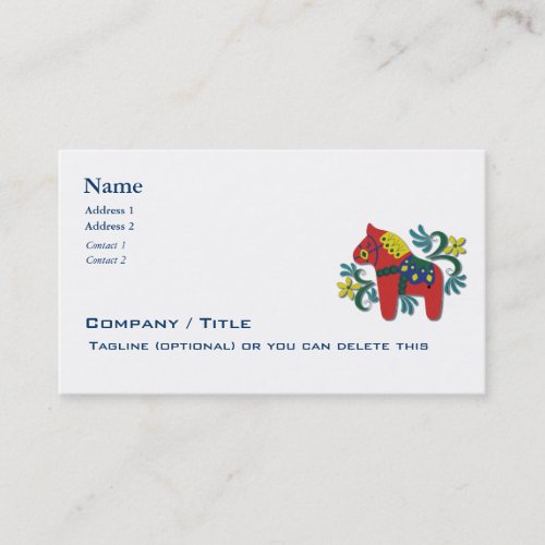 Scandinavian Dala Horse Business Business Cards