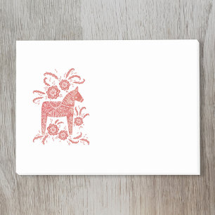 Scandinavian Dala Horse Post-it Notes