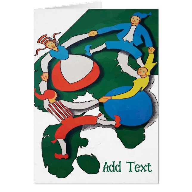 Scandinavian Dancers, add text Cards (Front)