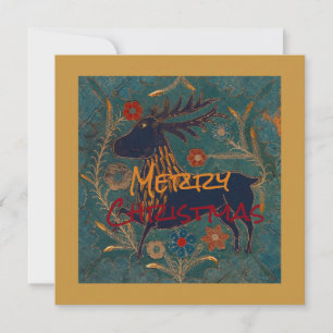 Scandinavian Deer Christmas Holiday Card