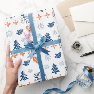 Scandinavian Deer Christmas Wrapping Paper