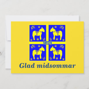 scandinavian design,Personalized Glad midsommar Invitation