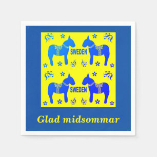 scandinavian design,Personalized Glad midsommar Napkins