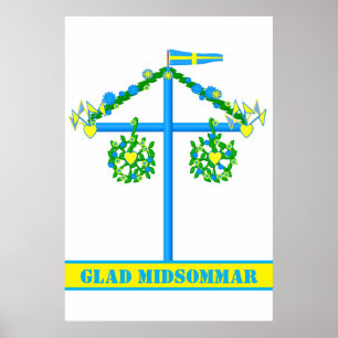 scandinavian design,Personalized Glad midsommar Poster