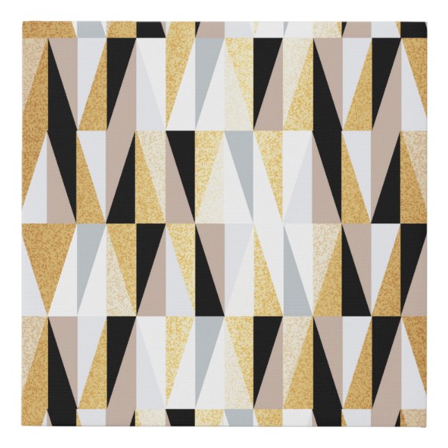 scandinavian design triangles seamless pattern vin faux canvas print (Front)