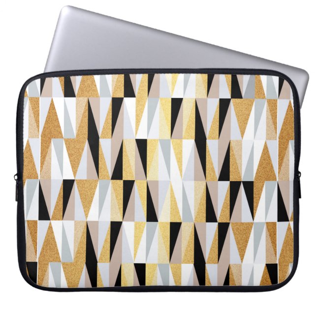 scandinavian design triangles seamless pattern vin laptop sleeve (Front)