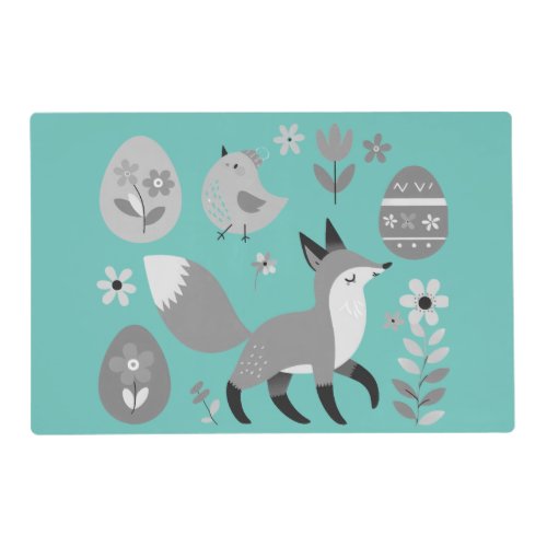 Scandinavian Elegance Easter Fox with Chicks Placemat