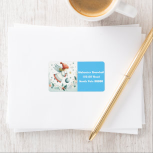 Scandinavian elegance spiritual Christmas angel Label