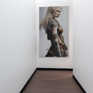 Scandinavian Female Warrior Fantasy Art Poster