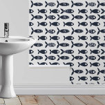 Scandinavian fish Navy Blue  Wallpaper<br><div class="desc">This design may be personalized by choosing the Edit Design option. You may also transfer onto other items. Contact me at colorflowcreations@gmail.com or use the chat option at the top of the page if you wish to have this design on another product or need assistance with this design. I am...</div>