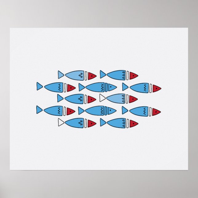 Scandinavian Fish - Wall Art Home Decor (Front)