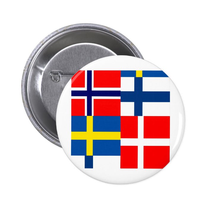 Scandinavian Flags Quartet Pins