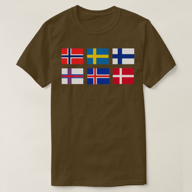 Scandinavian flags T-Shirt (Design Front)