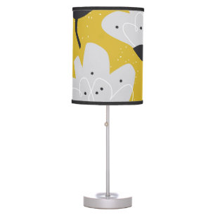Scandinavian Floral: Hand-Drawn Vintage Design Table Lamp