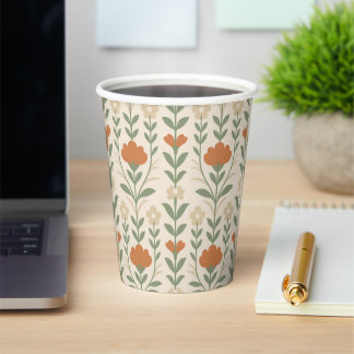 Scandinavian Floral Paper Cup
