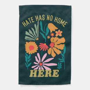 Scandinavian Floral Patriotic Unity and Inclusion Garden Flag