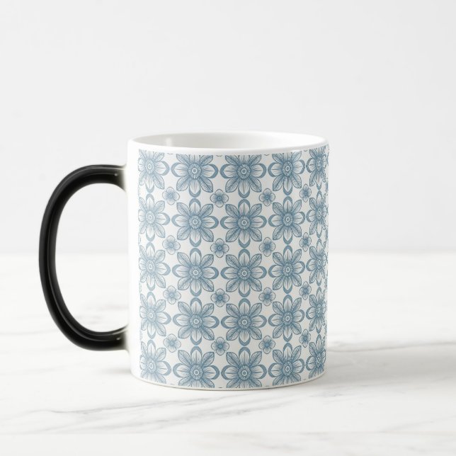 Scandinavian Floral Pattern Color Morph Mug (Left)