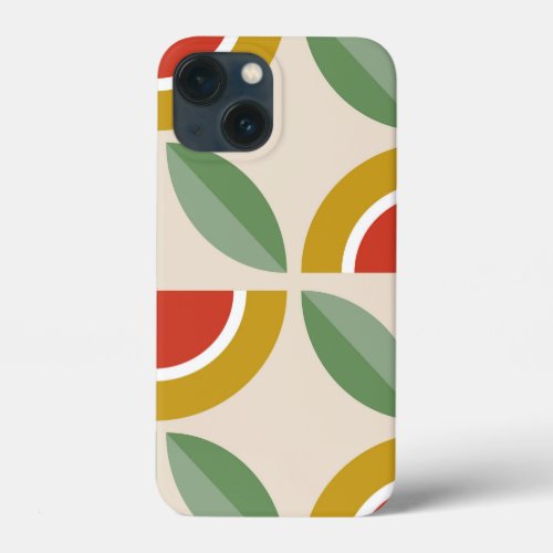 Scandinavian floral patternretro stylemid centur iPhone 13 mini case