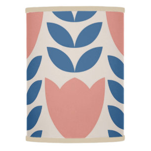 Scandinavian floral pattern,retro style,mid centur lamp shade