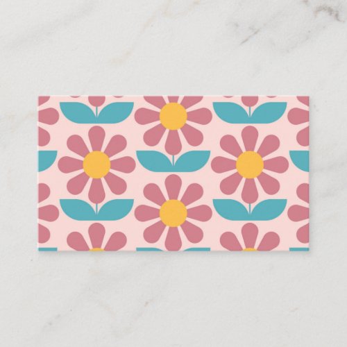 Scandinavian floral patternretro stylemid centur referral card