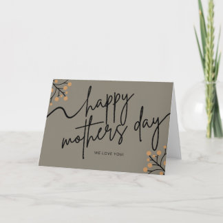 Scandinavian Floral Printable Mothers Day Card