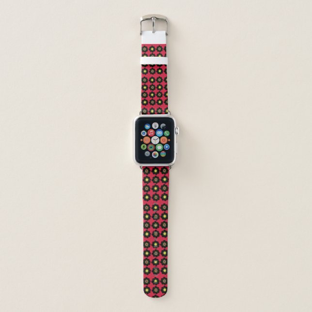  Scandinavian Flowers  Apple Watch Band (Front)