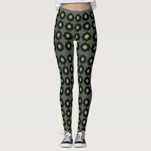  Scandinavian Flowers Gray Background  Leggings
