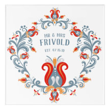 Scandinavian Folk Art Acrylic Wall Art