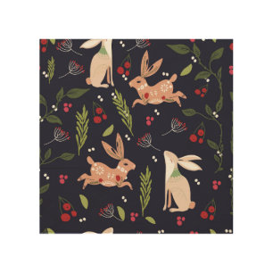 Scandinavian Folk Art Bunny Print