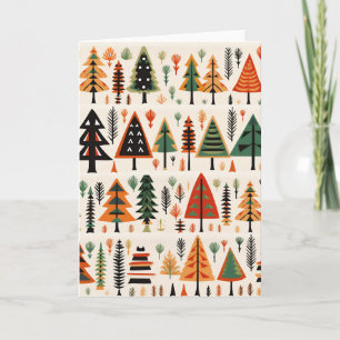 Scandinavian Folk Art Christmas Pattern Card