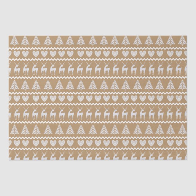 Scandinavian Folk Art Christmas Tissue Paper (Front)
