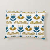 Scandinavian folk art, colorful pattern. accent pillow (Back)