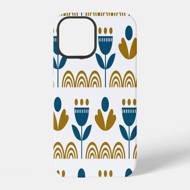 Scandinavian folk art, colorful pattern. iphone case (Back)