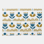 Scandinavian folk art, colorful pattern. kitchen towel