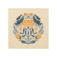Scandinavian Folk Art Floral Ornament