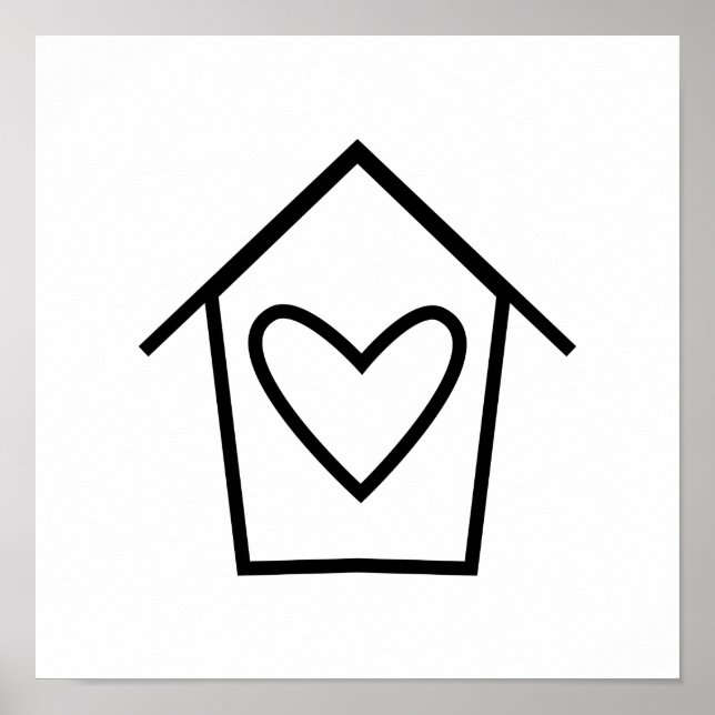 Scandinavian Folk Art Minimalist Illustration Poster (Front)