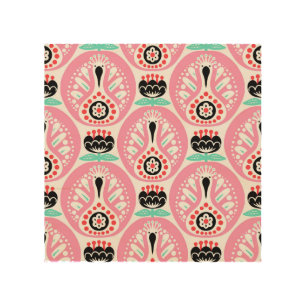 Scandinavian Folk Art: Nordic Seamless. Wood Wall Art