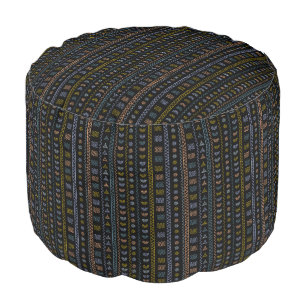 Scandinavian Folk Art Pouf 