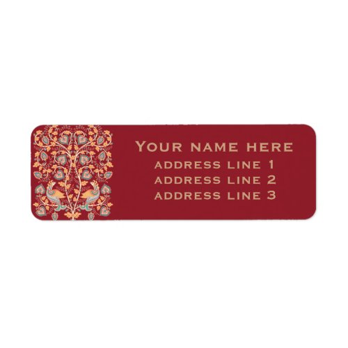 Scandinavian Folk Art Return Address Label